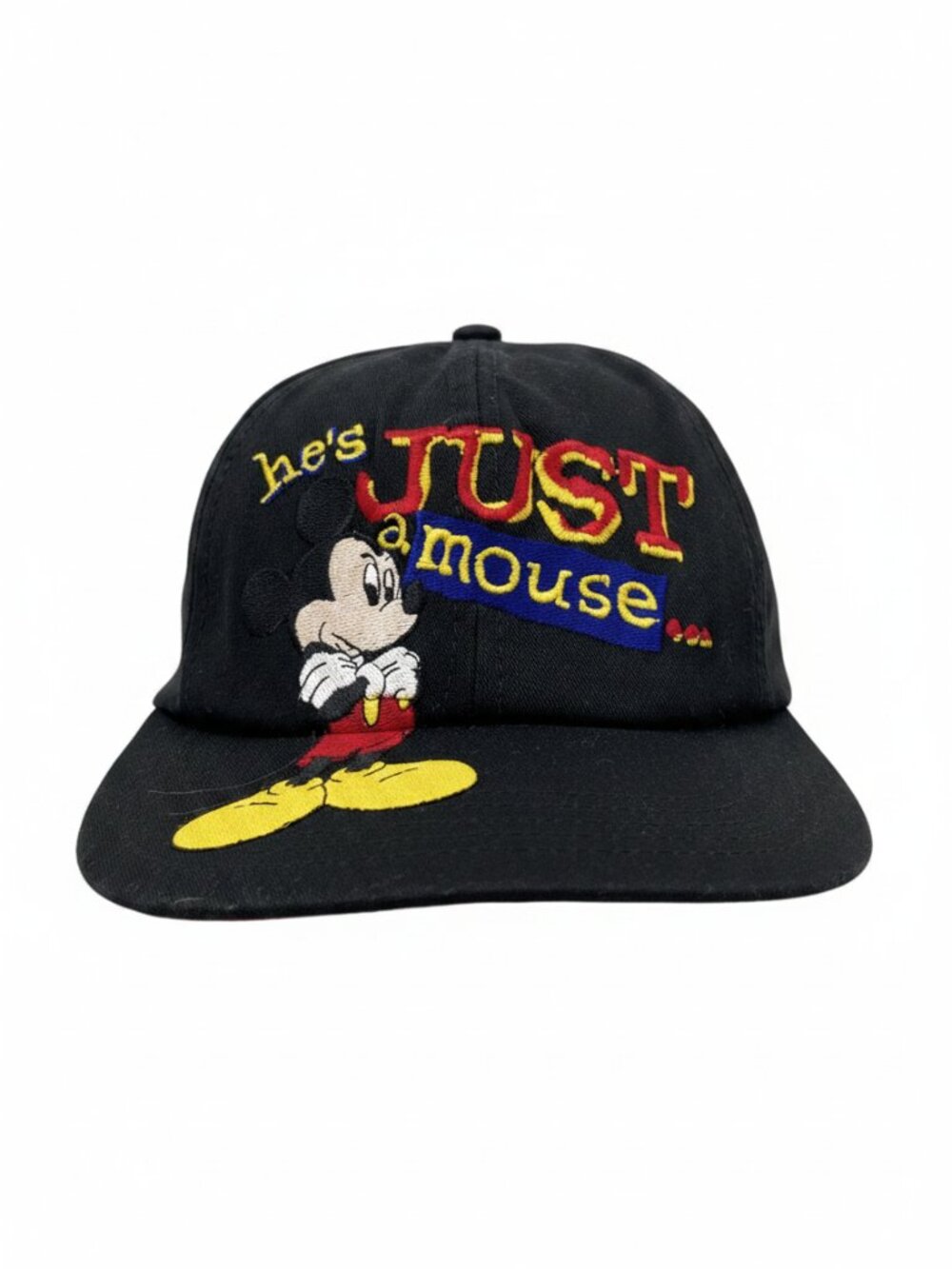 Vintage 1990's Mickey Mouse Baseball Hat One Size He is Just a Mouse Yeah Right